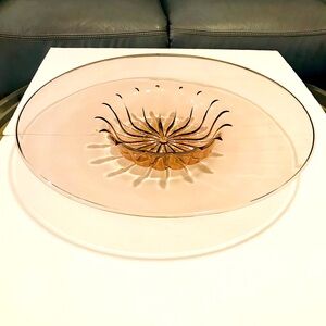 Very Large Vetro Soffiato Glass Dish by Vittorio Zecchin for Venini Murano 1920s